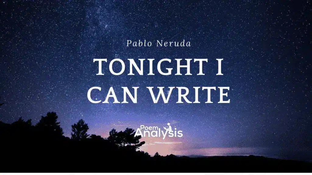 Tonight I Can Write the Saddest Lines by Nereda