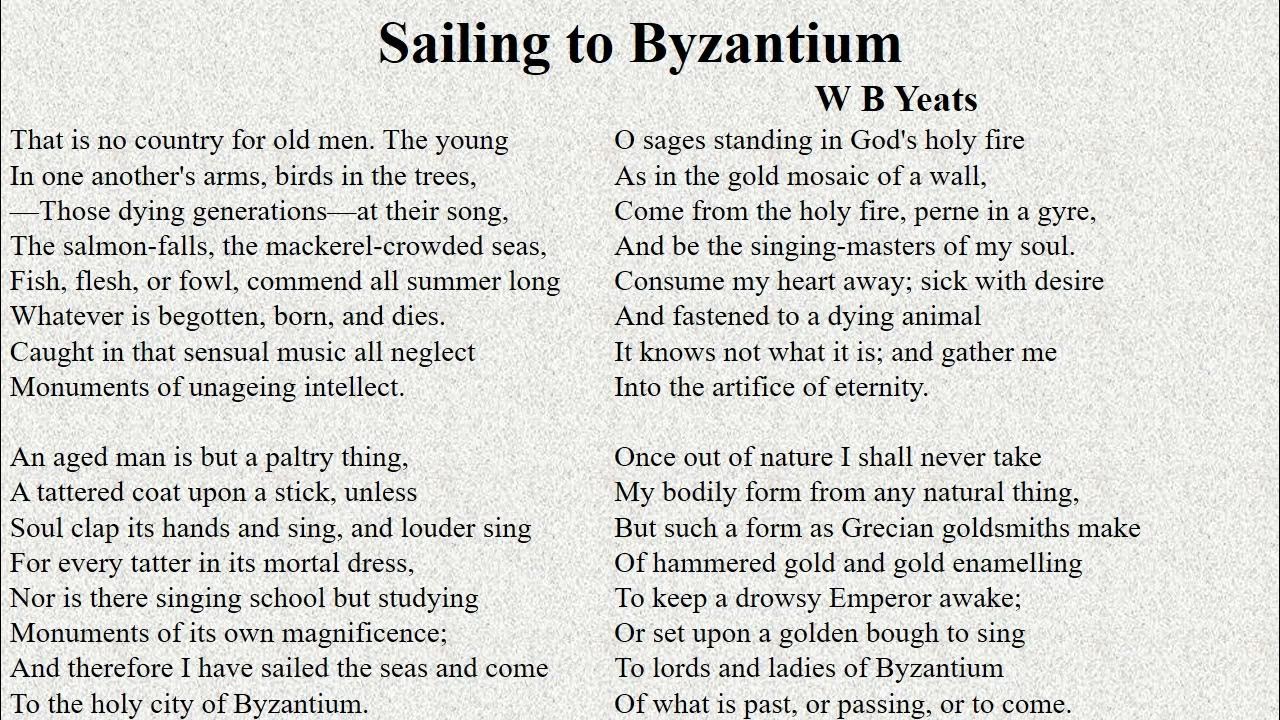 Sailing to Byzantium